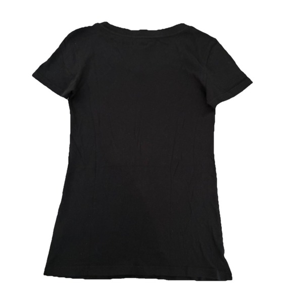 L'AGENCE Cory Cotton Scoopneck Tee Women's XS Black NEW - Picture 4 of 9